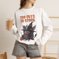 Sweatshirt — 'Too Cute to Spook' Halloween Witch Bat Crewneck