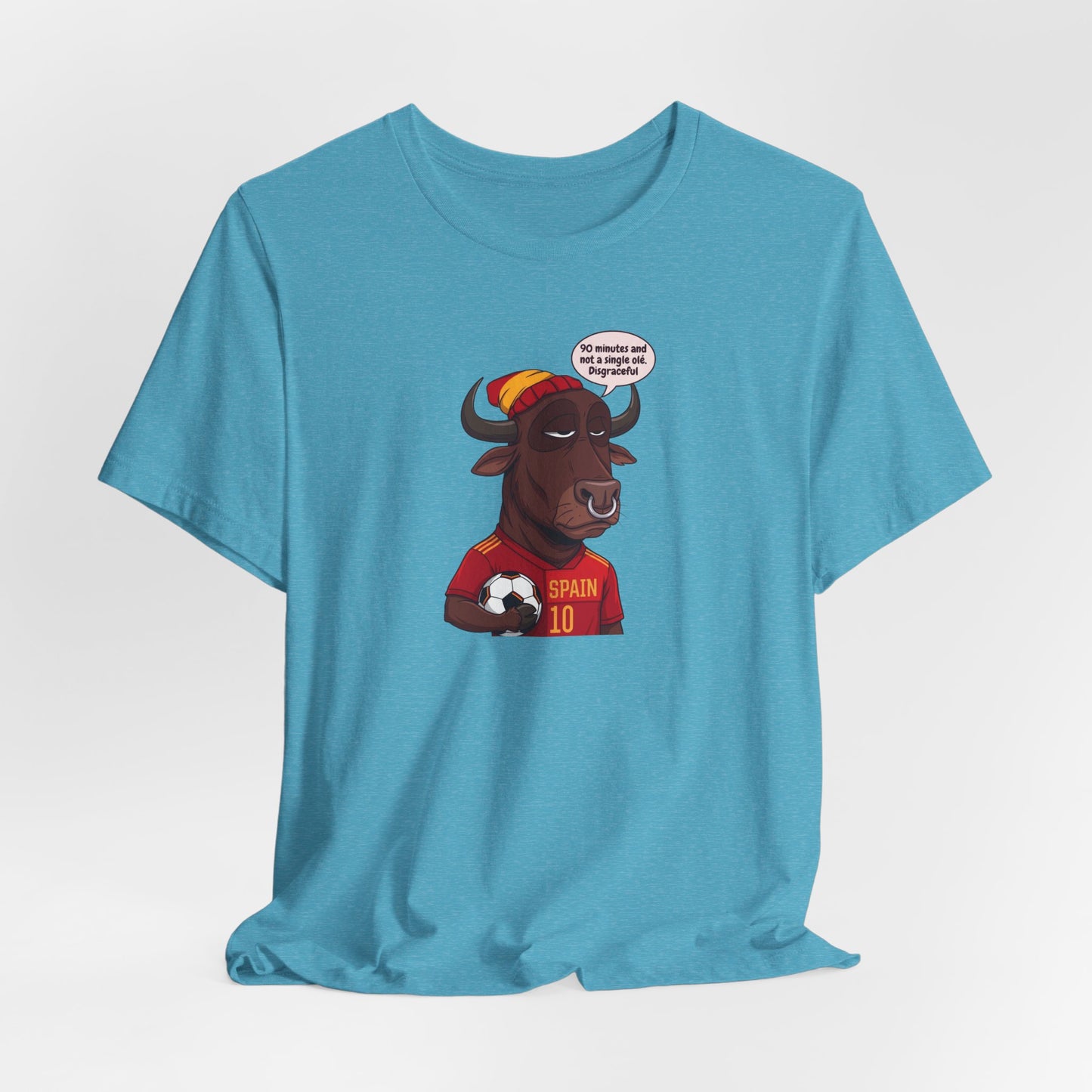 Bull Soccer Fan Tee – "I support my team with passion" Spain Jersey Design