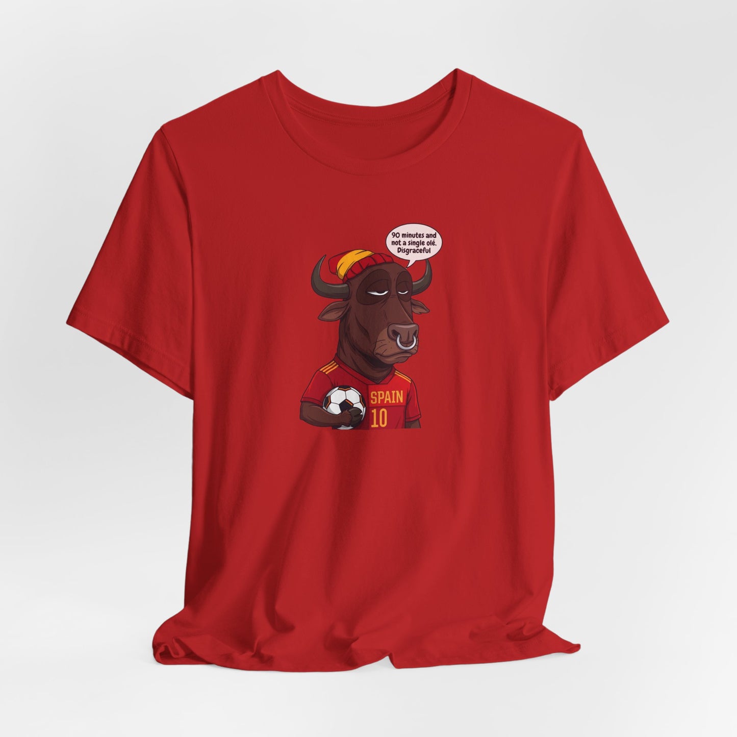 Bull Soccer Fan Tee – "I support my team with passion" Spain Jersey Design