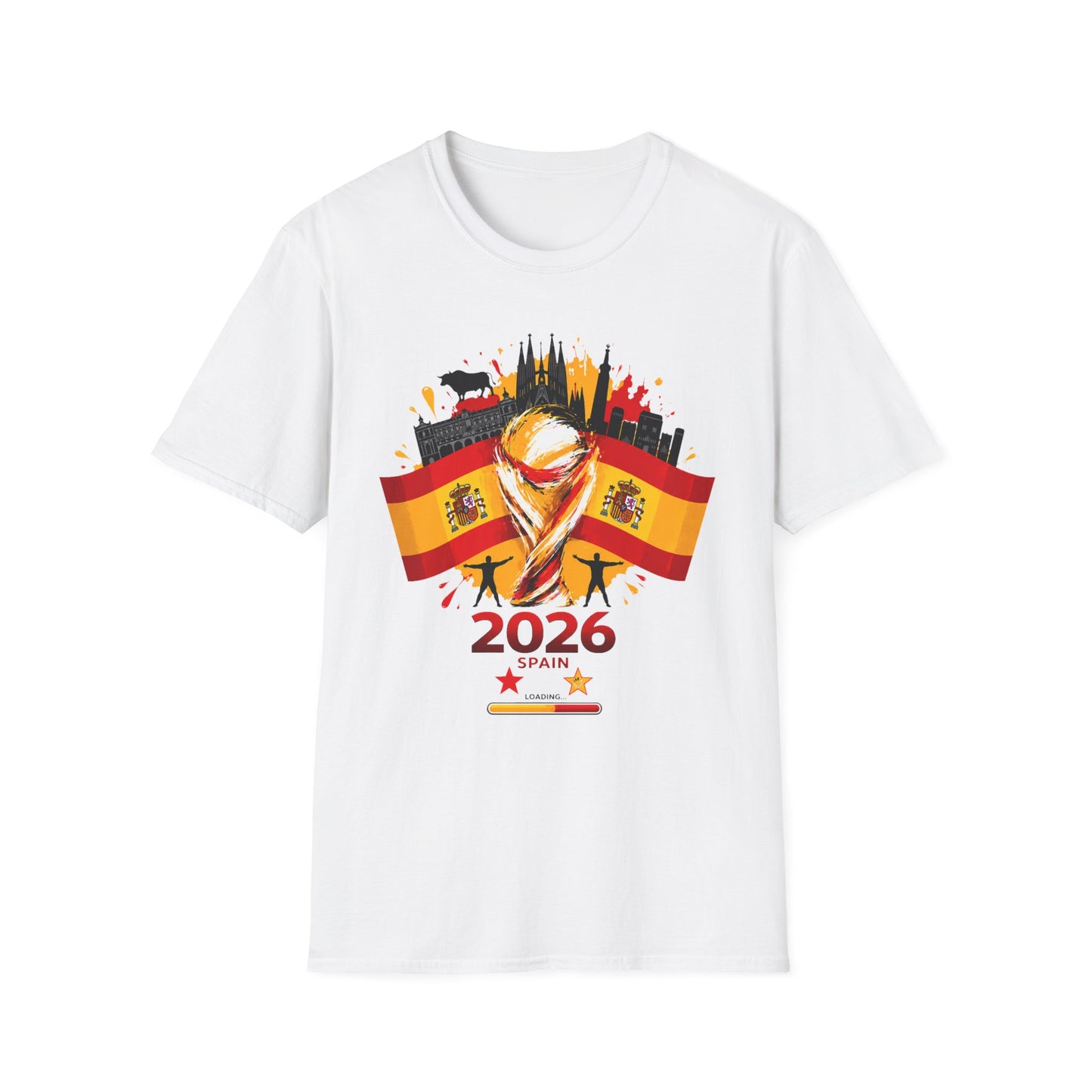 Spain 2026 World Cup T-Shirt – Spanish Flag & Trophy Soccer Fan Tee