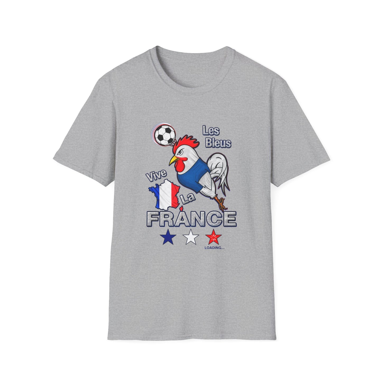 France Soccer T-Shirt – "Vive France" Les Bleus Rooster Football Tee