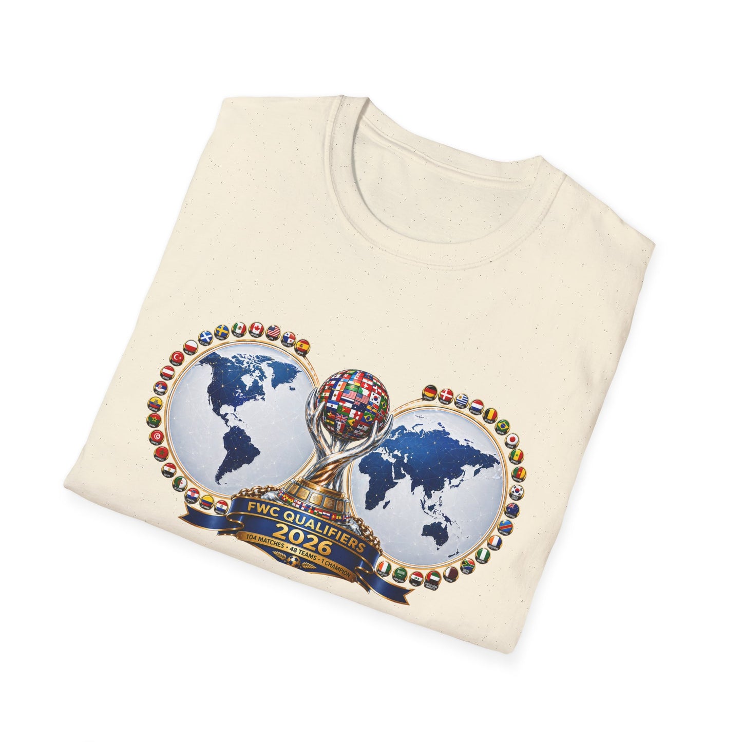 World Cup 2026 Soccer Trophy T-Shirt – Global Teams Emblem