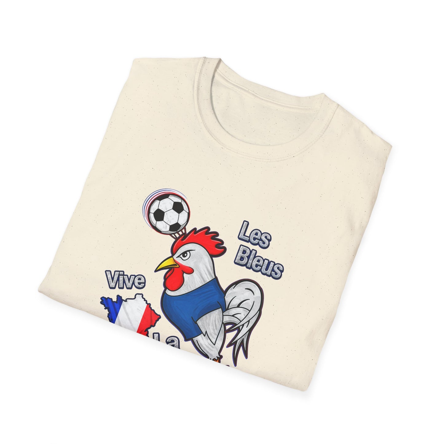France Soccer T-Shirt – "Vive France" Les Bleus Rooster Football Tee