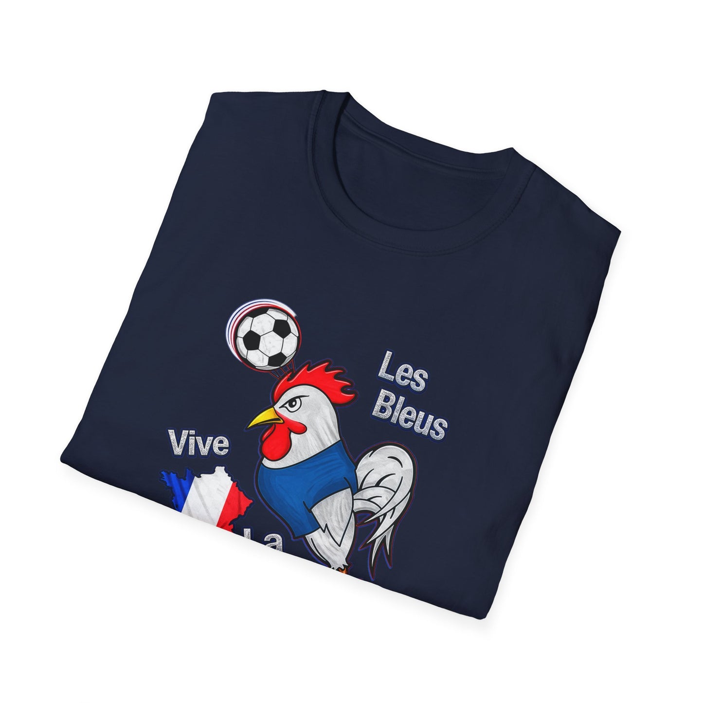 France Soccer T-Shirt – "Vive France" Les Bleus Rooster Football Tee