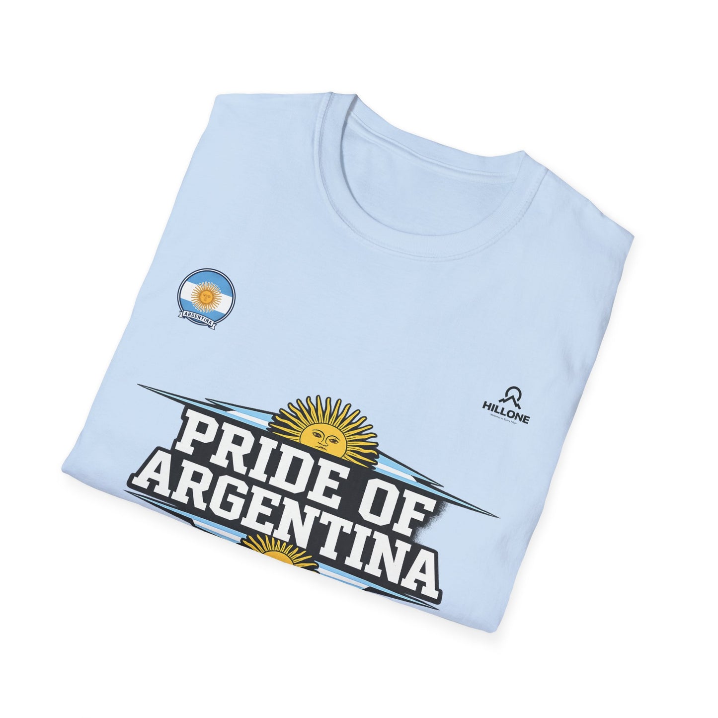 Pride of Argentina T-Shirt — Argentine Flag Sun Football Fan Tee