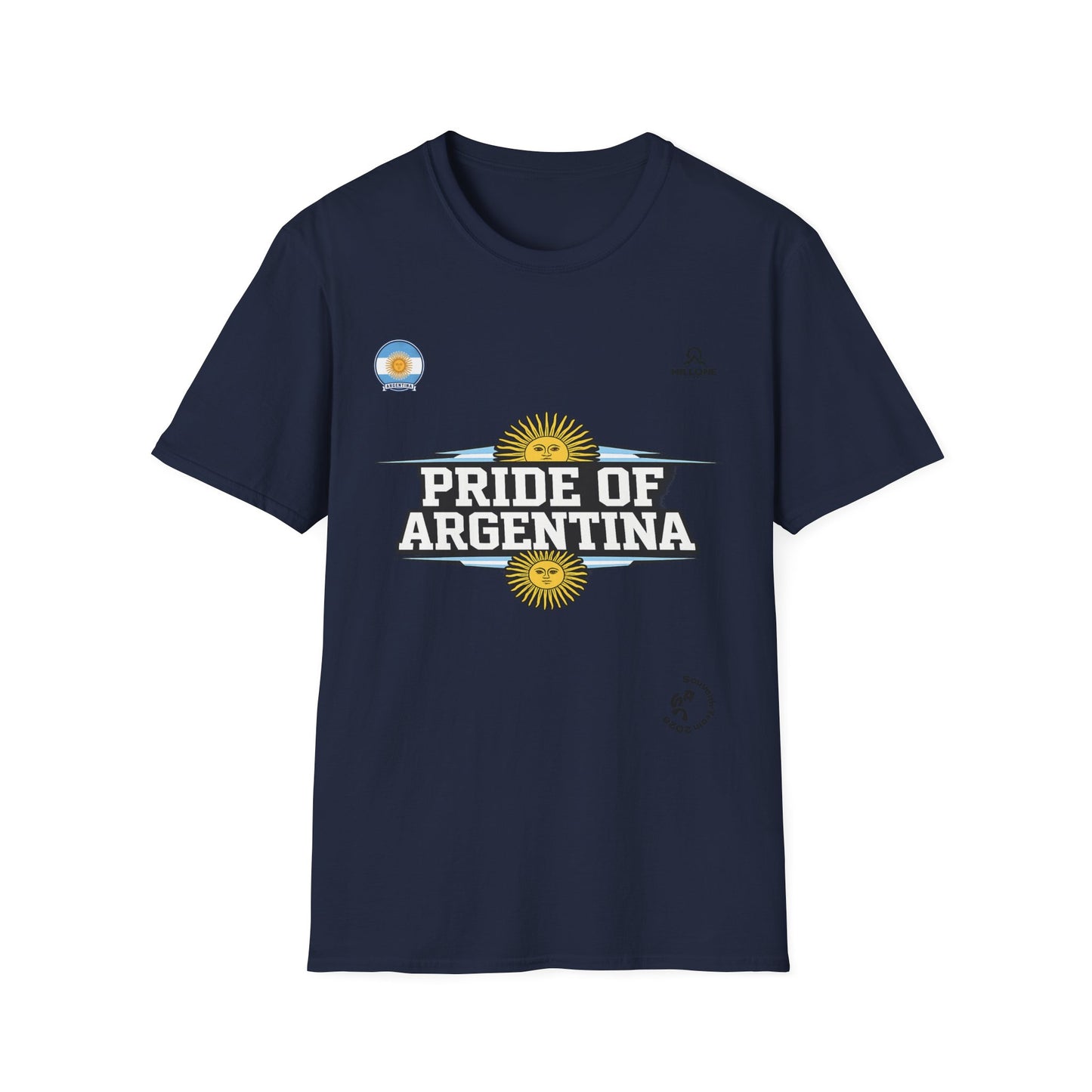 Pride of Argentina T-Shirt — Argentine Flag Sun Football Fan Tee