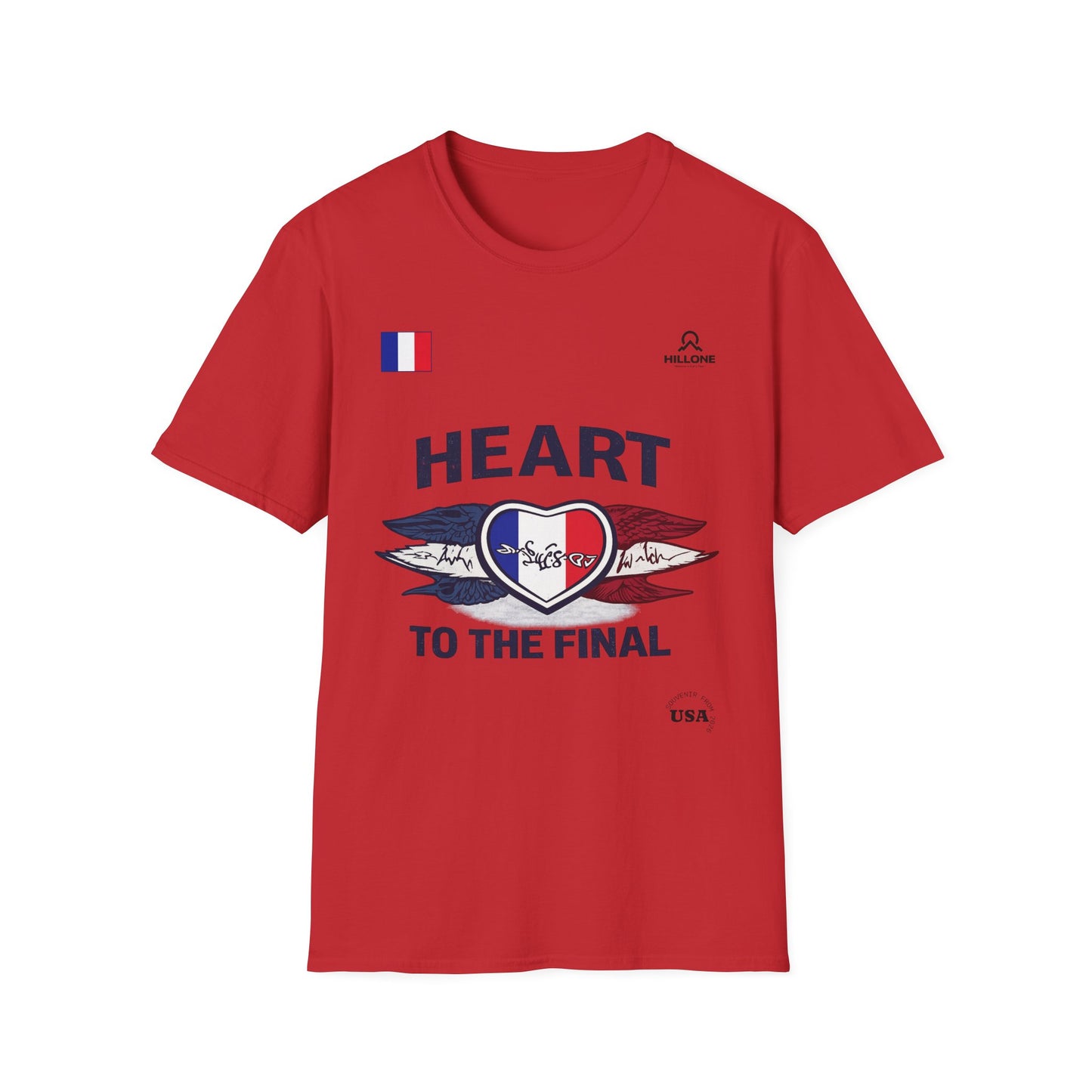 Heart to the Final T-Shirt — French Flag Soccer Fan Tee