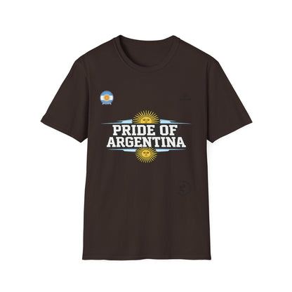 Pride of Argentina T-Shirt — Argentine Flag Sun Football Fan Tee