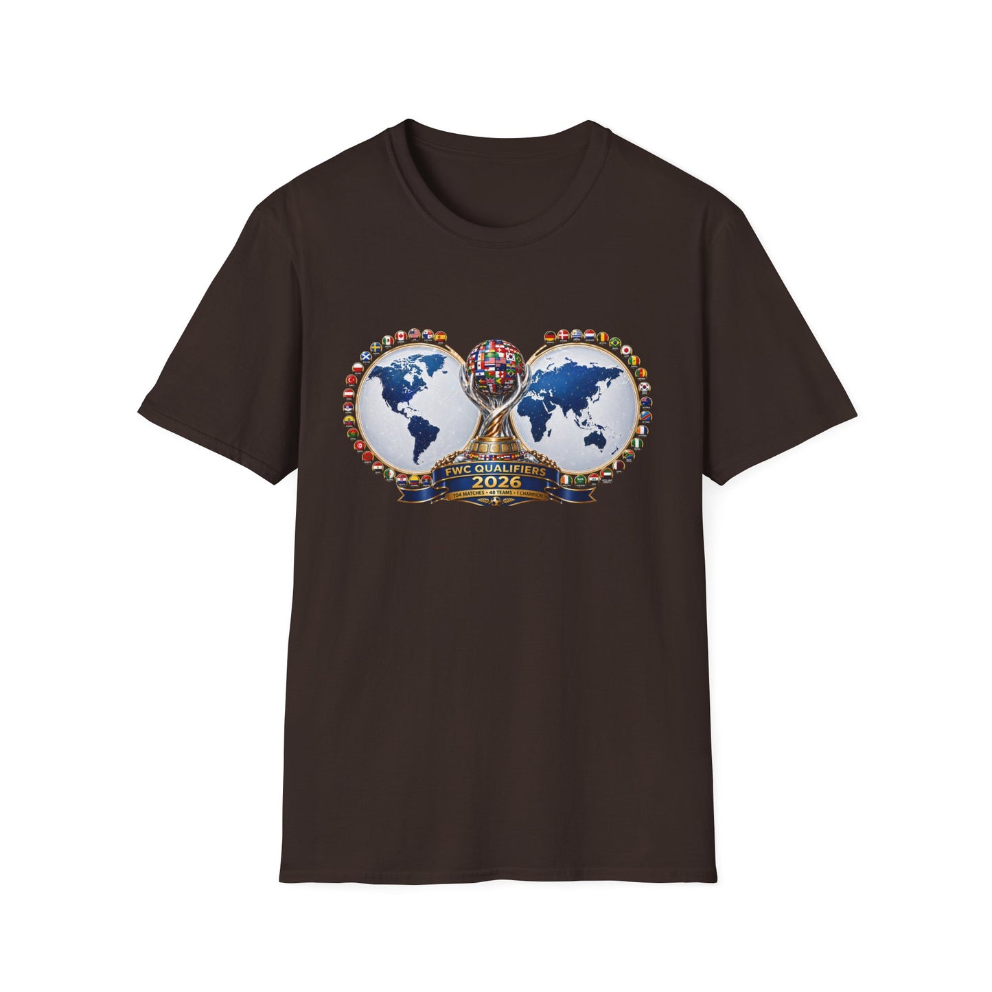 World Cup 2026 Soccer Trophy T-Shirt – Global Teams Emblem