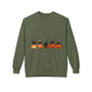 Halloween Black Cat Crewneck Sweatshirt — Cute Cats in Pumpkins Design