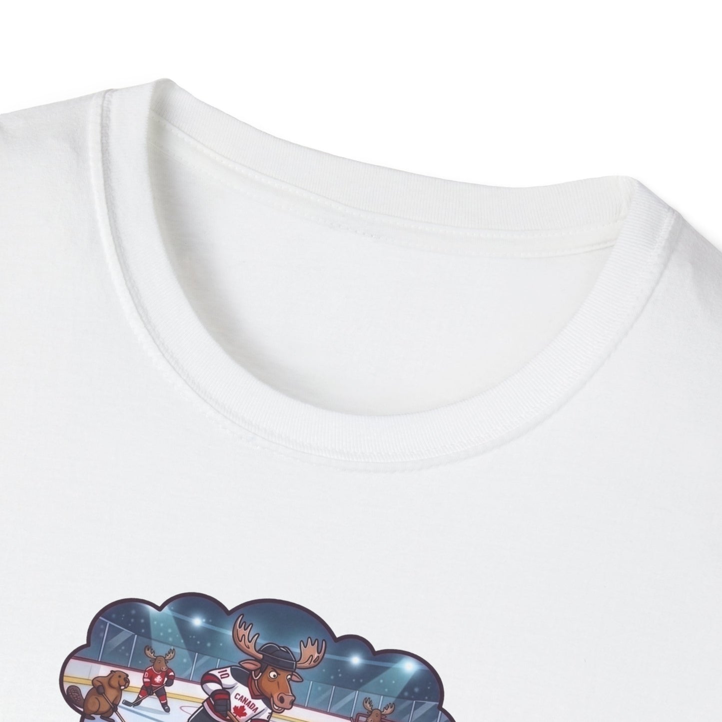Sleeping Moose Canada Soccer T-Shirt — Cute Moose Dreaming of Victory