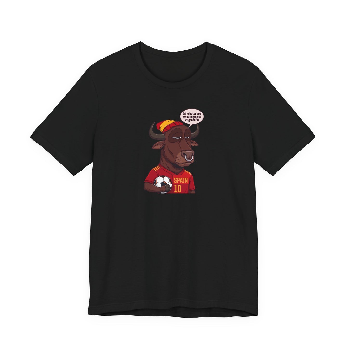 Bull Soccer Fan Tee – "I support my team with passion" Spain Jersey Design