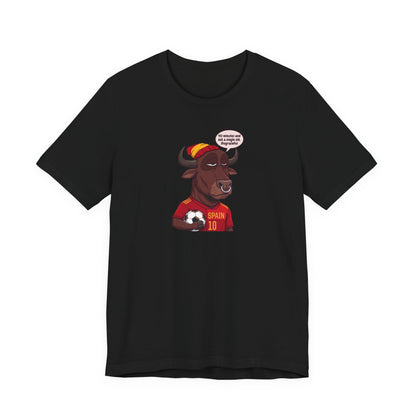 Bull Soccer Fan Tee – "I support my team with passion" Spain Jersey Design