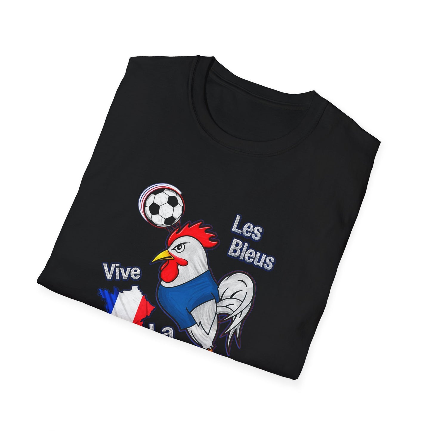 France Soccer T-Shirt – "Vive France" Les Bleus Rooster Football Tee