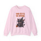 Sweatshirt — 'Too Cute to Spook' Halloween Witch Bat Crewneck