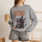 Sweatshirt — 'Too Cute to Spook' Halloween Witch Bat Crewneck
