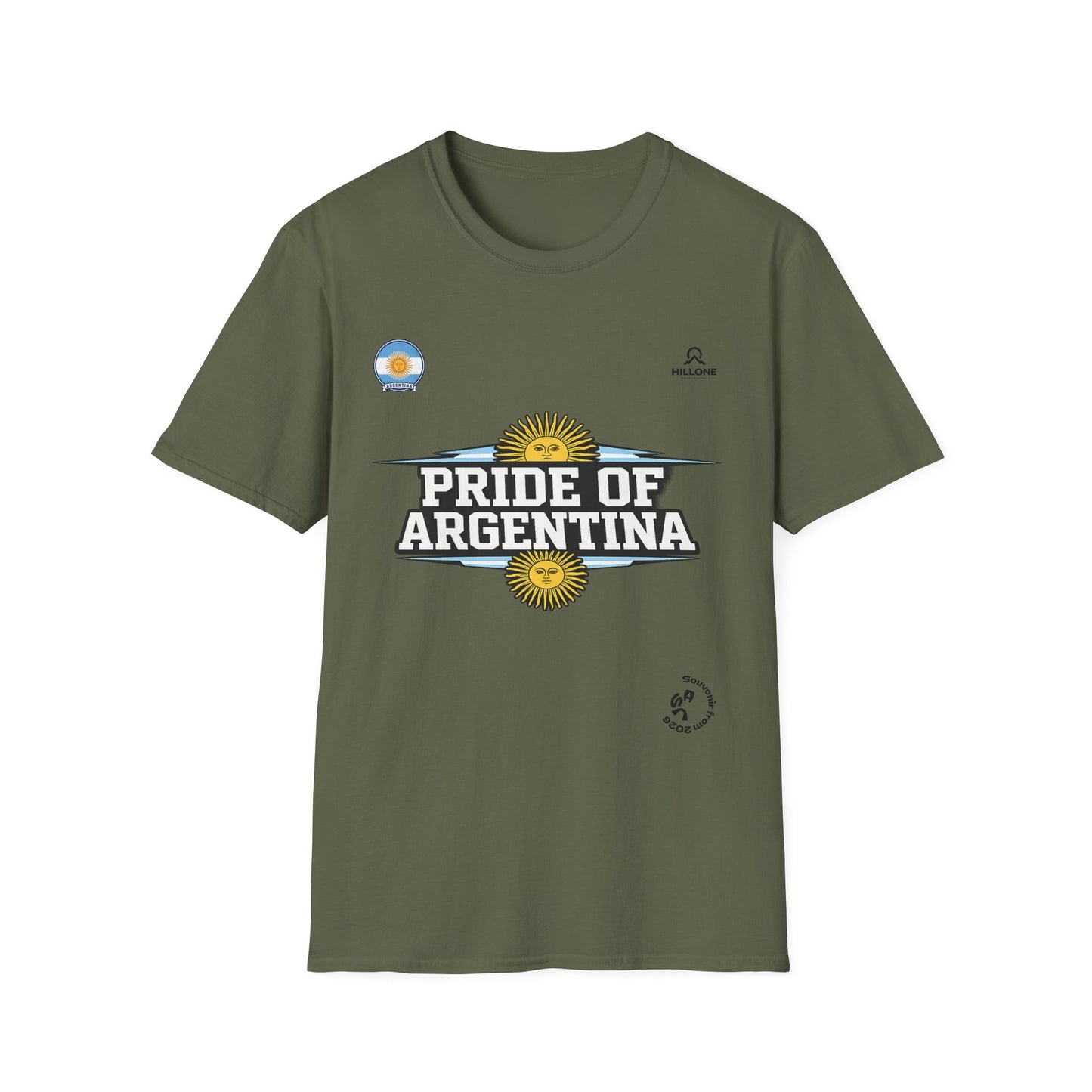 Pride of Argentina T-Shirt — Argentine Flag Sun Football Fan Tee