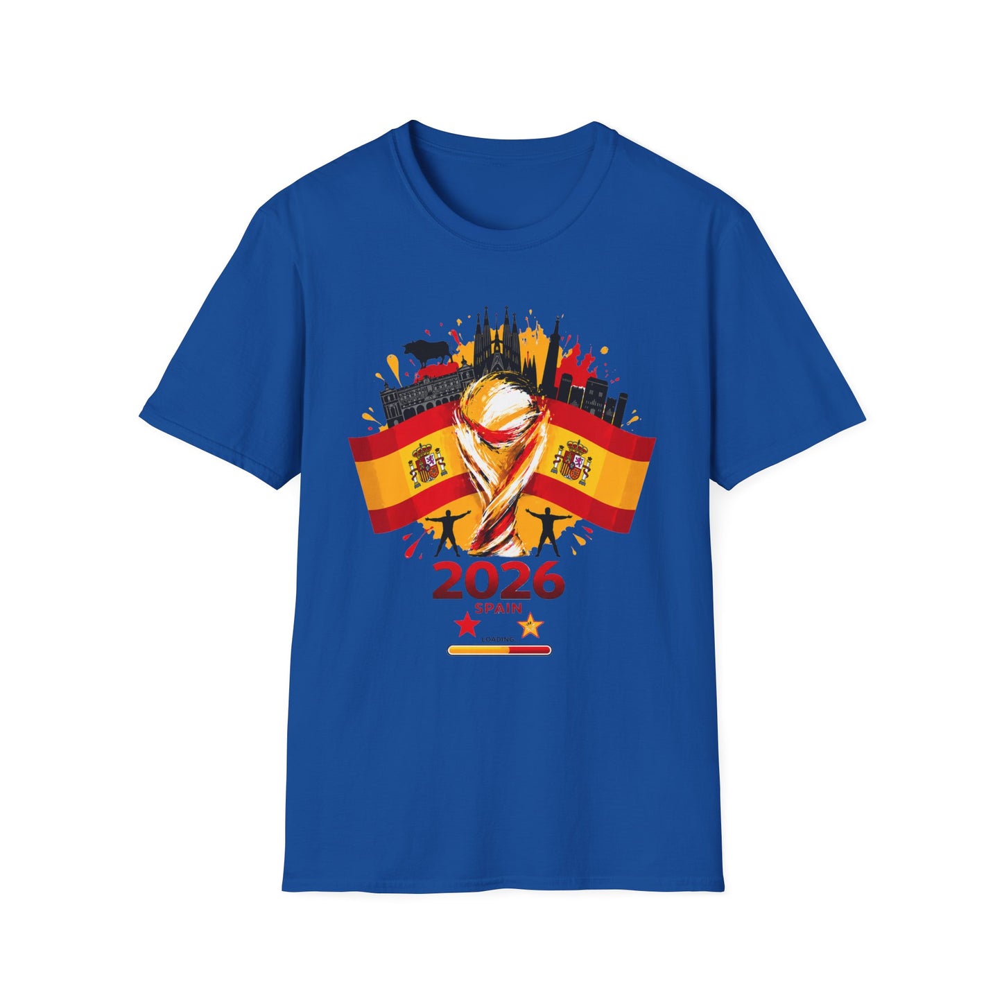 Spain 2026 World Cup T-Shirt – Spanish Flag & Trophy Soccer Fan Tee