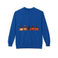 Halloween Black Cat Crewneck Sweatshirt — Cute Cats in Pumpkins Design