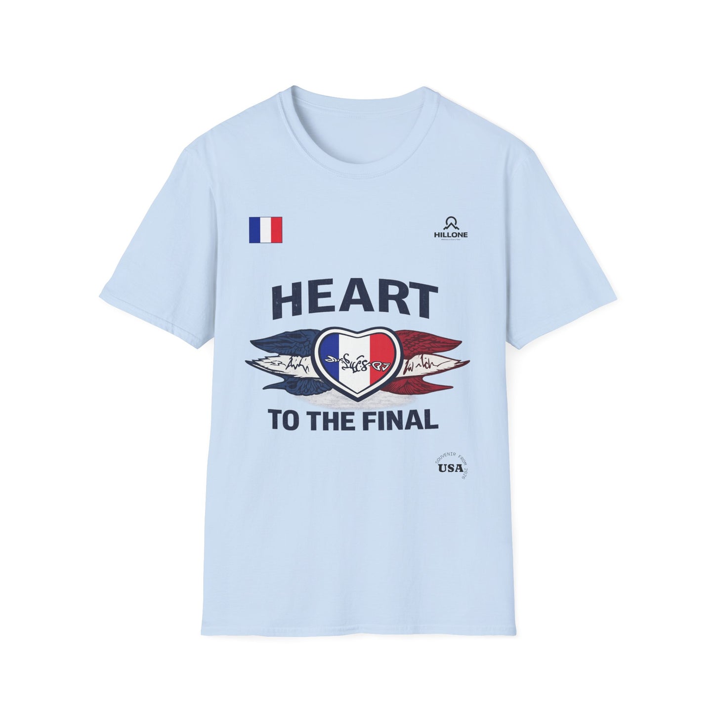 Heart to the Final T-Shirt — French Flag Soccer Fan Tee