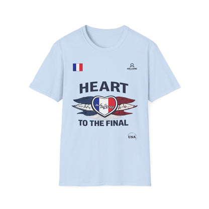 Heart to the Final T-Shirt — French Flag Soccer Fan Tee