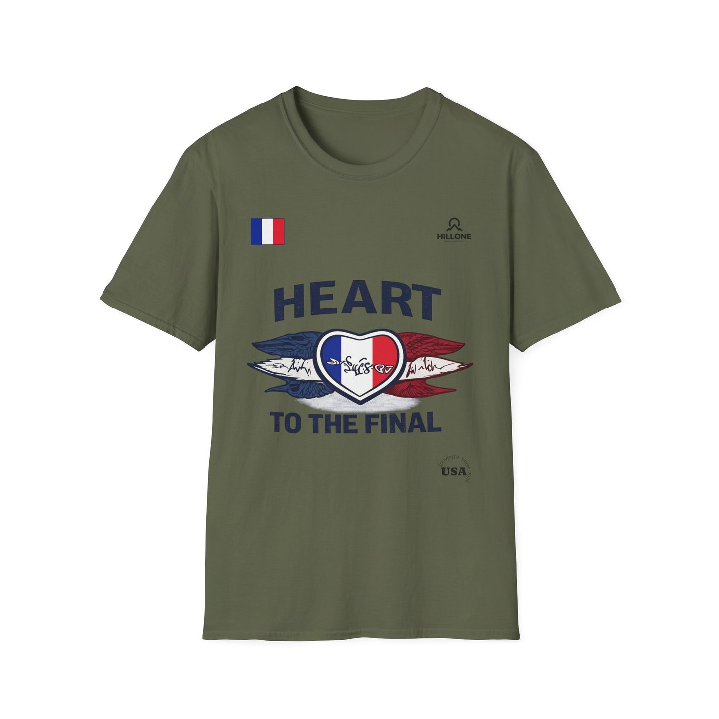 Heart to the Final T-Shirt — French Flag Soccer Fan Tee
