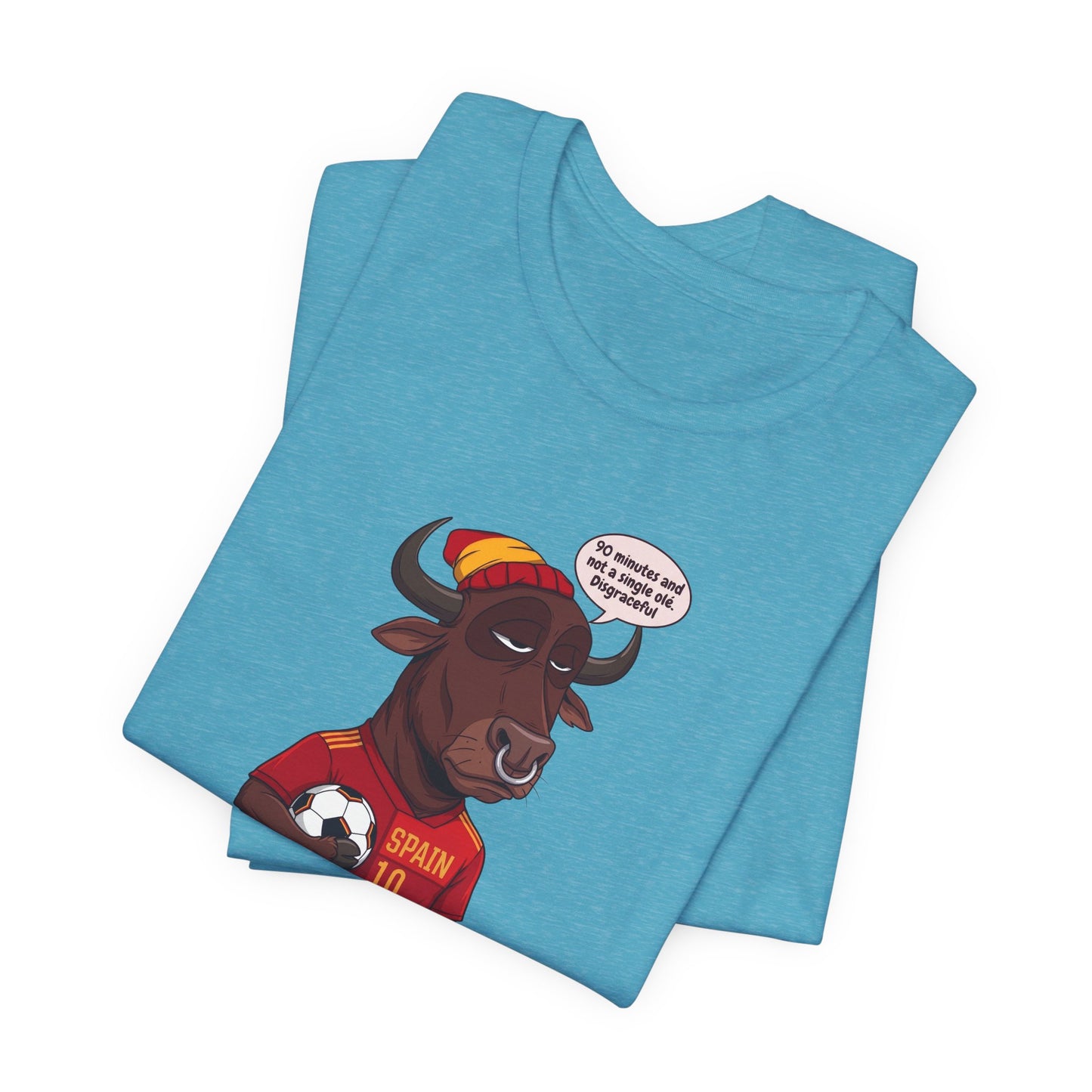 Bull Soccer Fan Tee – "I support my team with passion" Spain Jersey Design