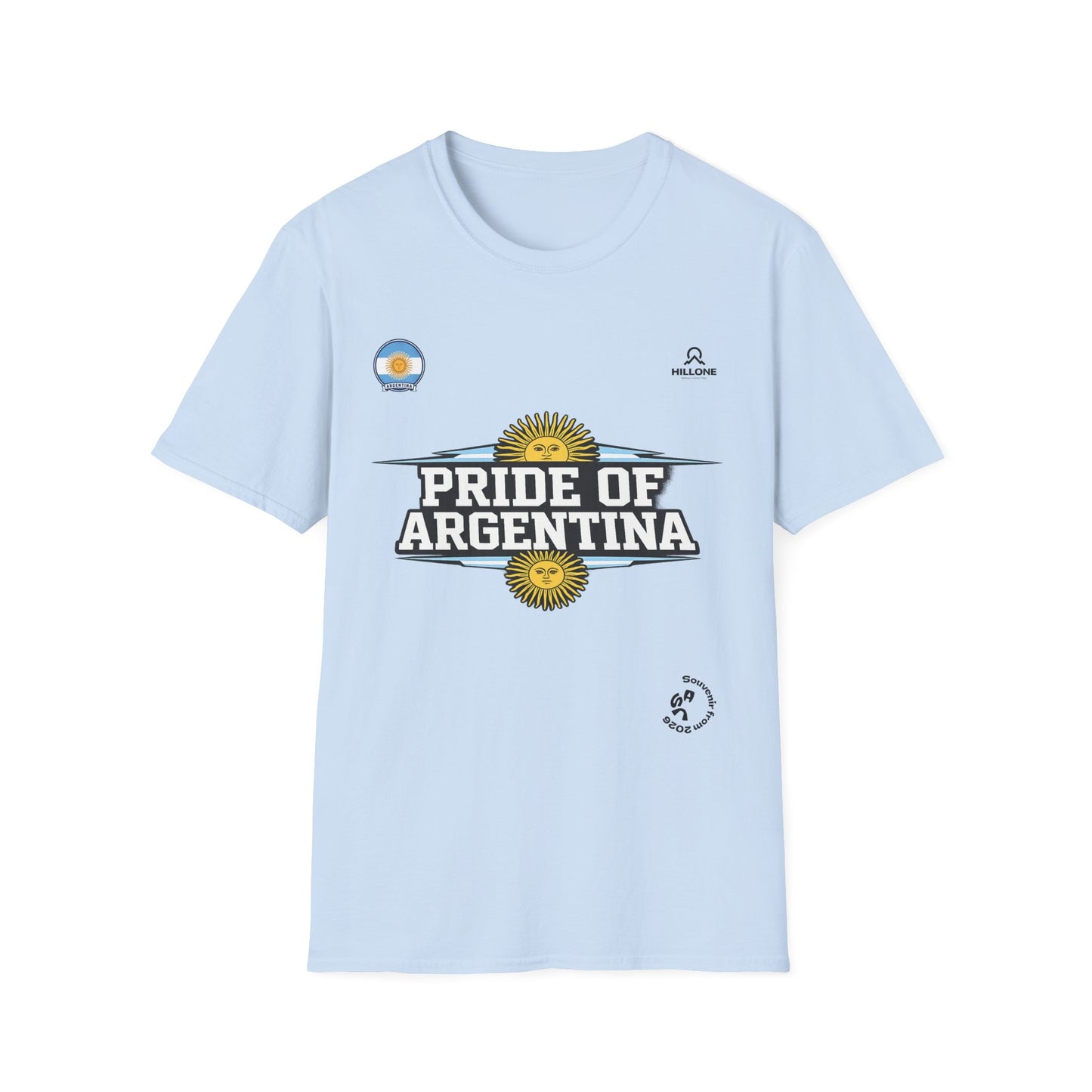 Pride of Argentina T-Shirt — Argentine Flag Sun Football Fan Tee