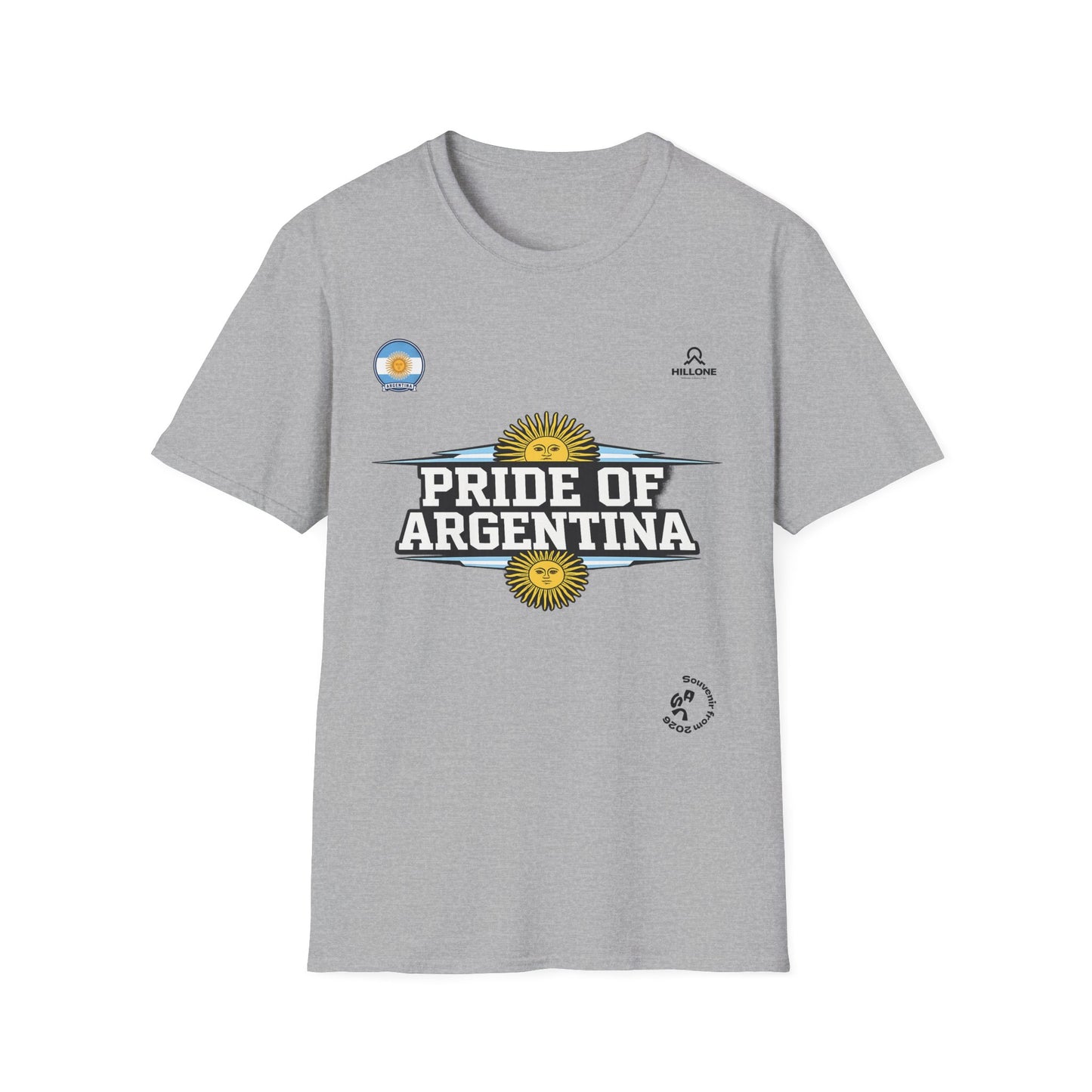 Pride of Argentina T-Shirt — Argentine Flag Sun Football Fan Tee