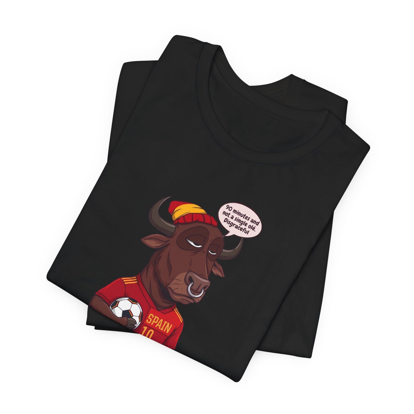 Bull Soccer Fan Tee – "I support my team with passion" Spain Jersey Design