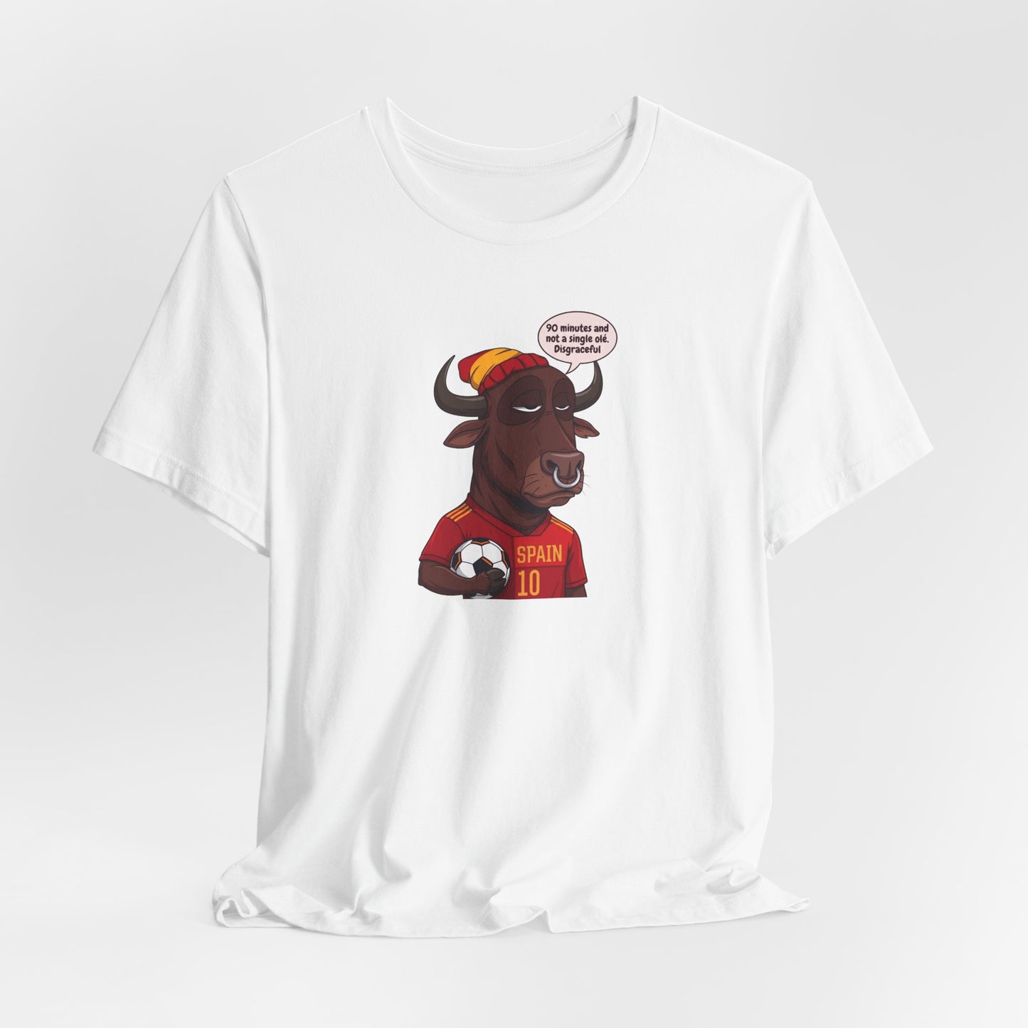 Bull Soccer Fan Tee – "I support my team with passion" Spain Jersey Design