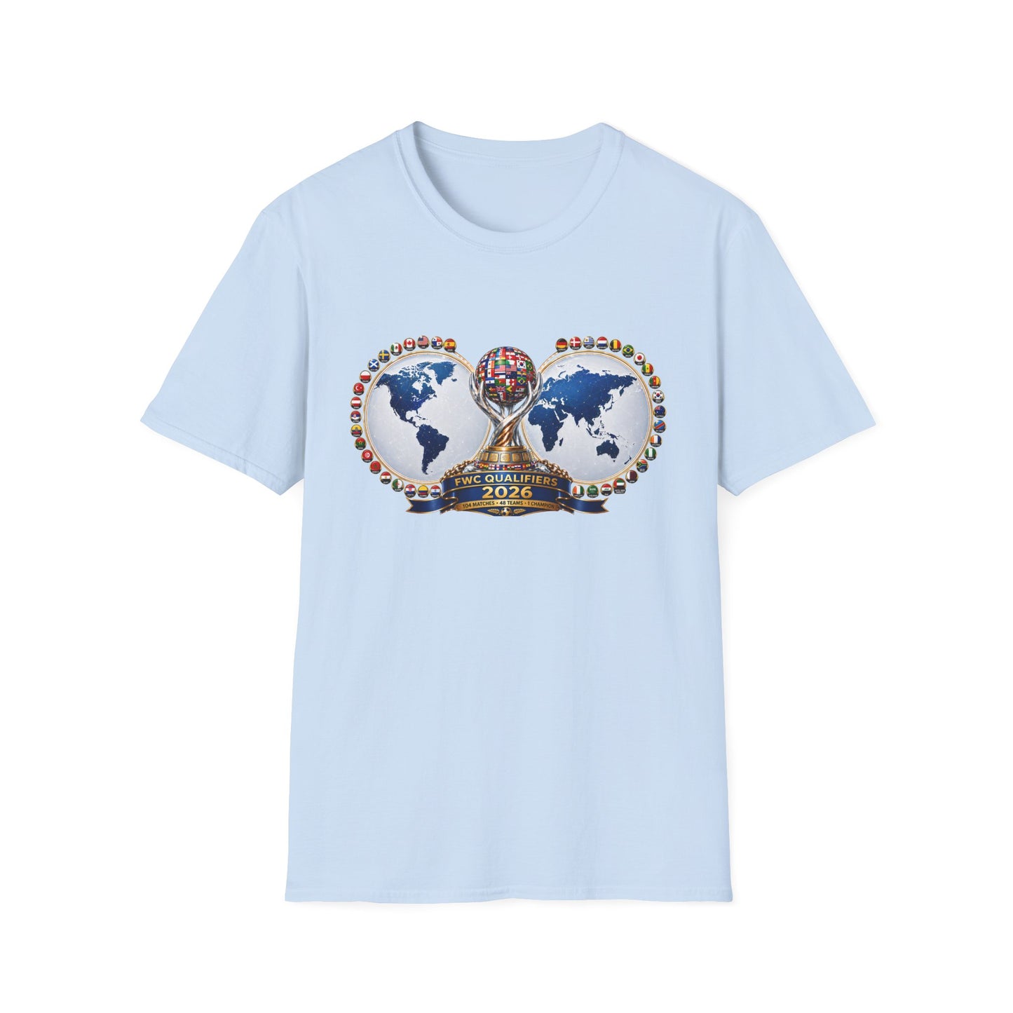 World Cup 2026 Soccer Trophy T-Shirt – Global Teams Emblem