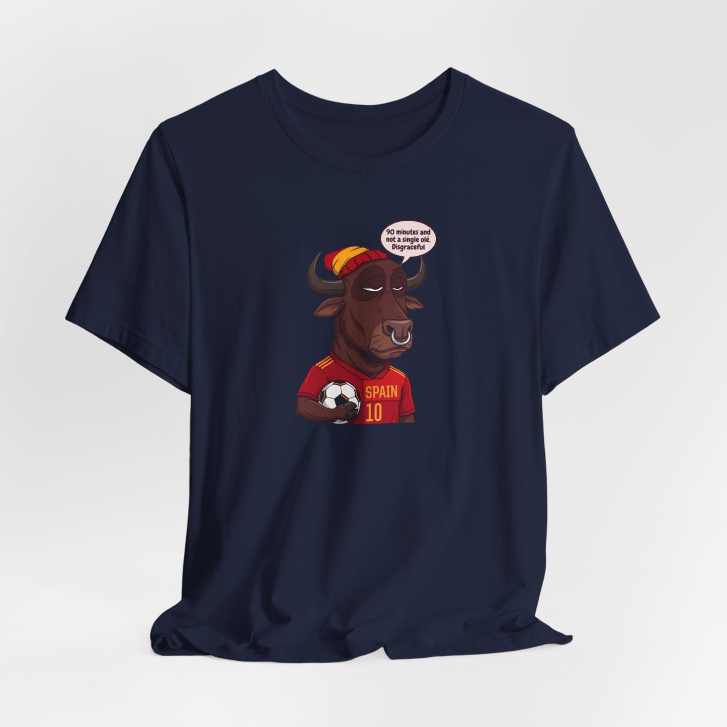Bull Soccer Fan Tee – "I support my team with passion" Spain Jersey Design