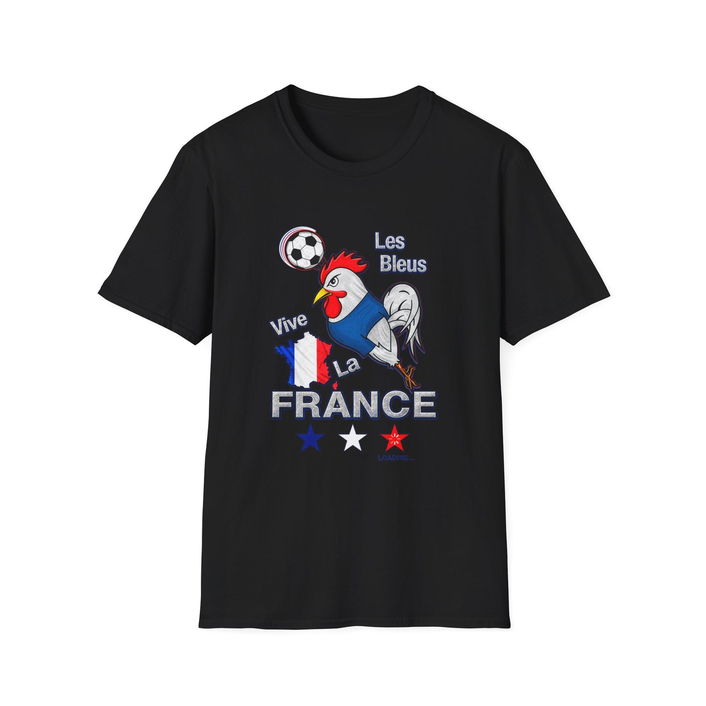 France Soccer T-Shirt – "Vive France" Les Bleus Rooster Football Tee