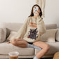 Sweatshirt — 'Too Cute to Spook' Halloween Witch Bat Crewneck