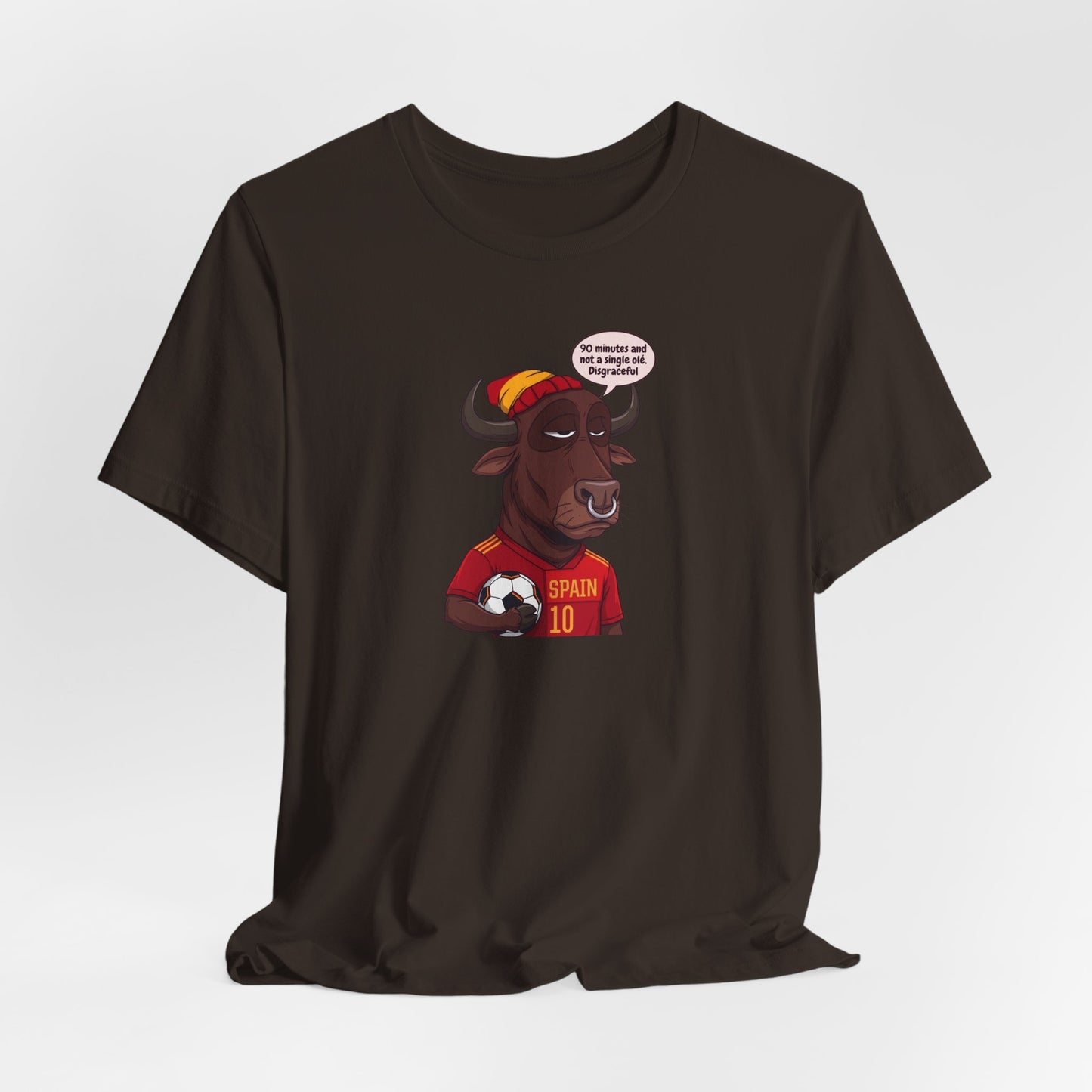 Bull Soccer Fan Tee – "I support my team with passion" Spain Jersey Design