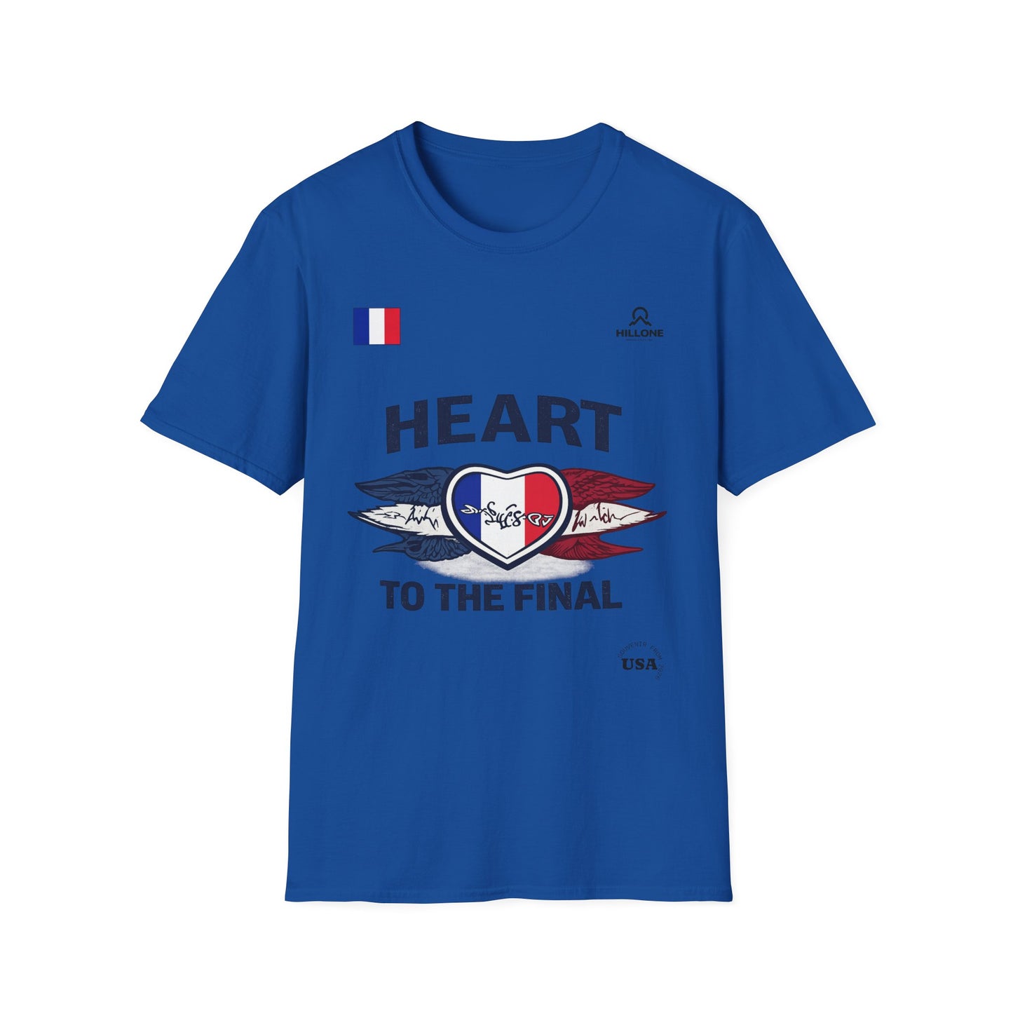 Heart to the Final T-Shirt — French Flag Soccer Fan Tee