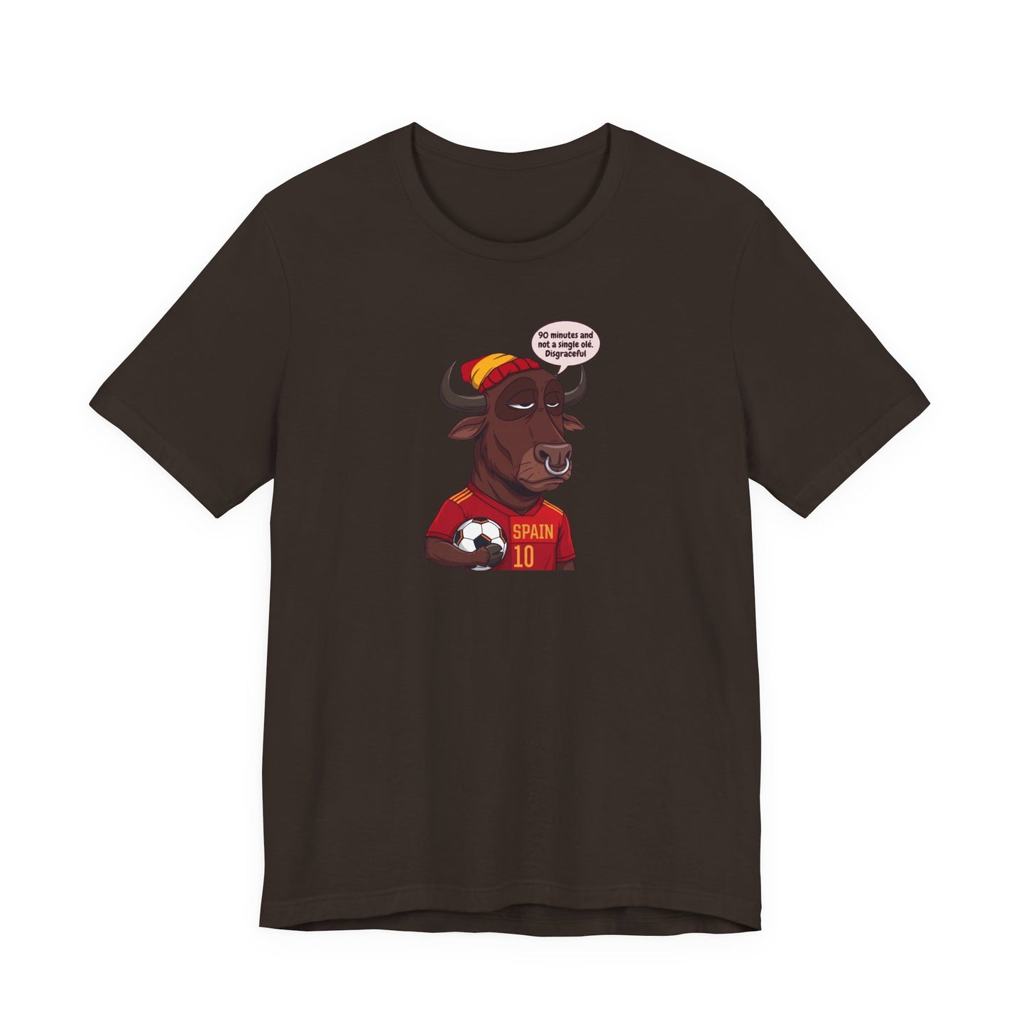 Bull Soccer Fan Tee – "I support my team with passion" Spain Jersey Design