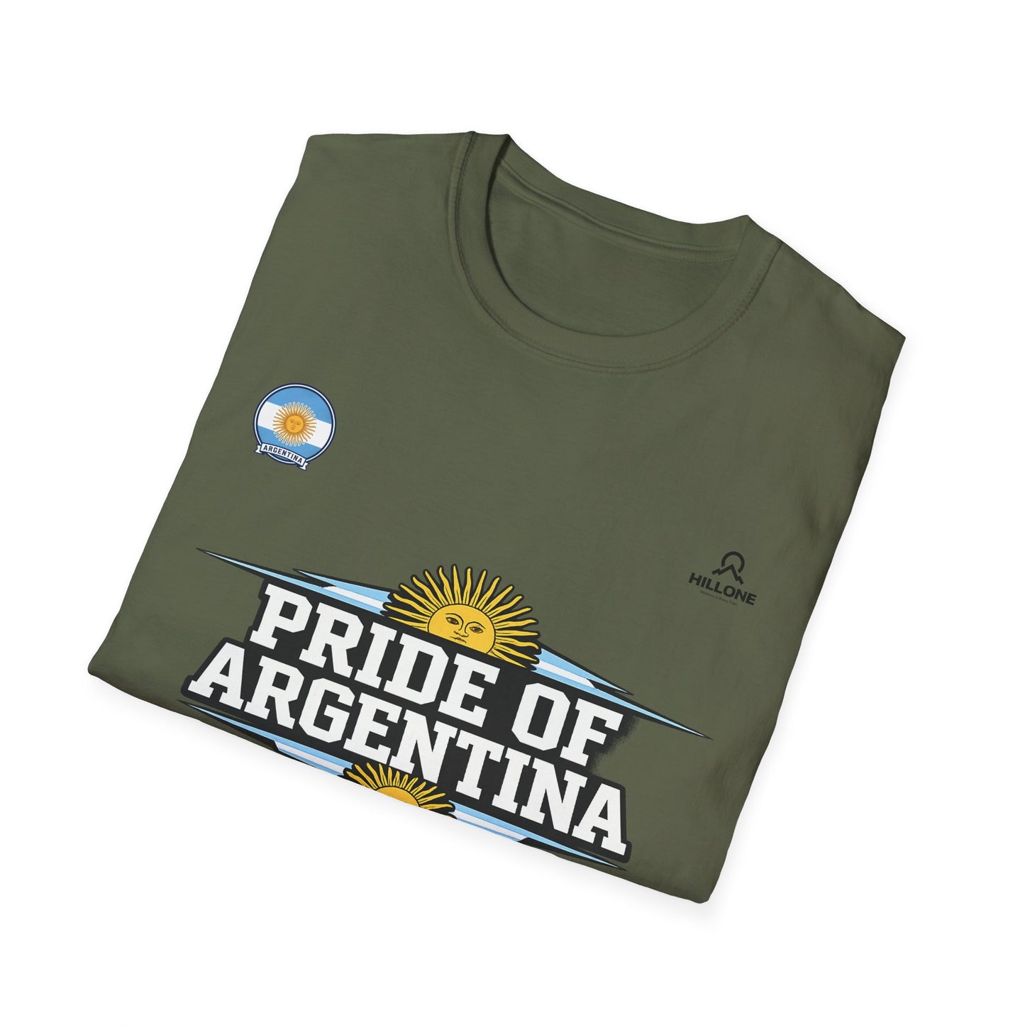Pride of Argentina T-Shirt — Argentine Flag Sun Football Fan Tee