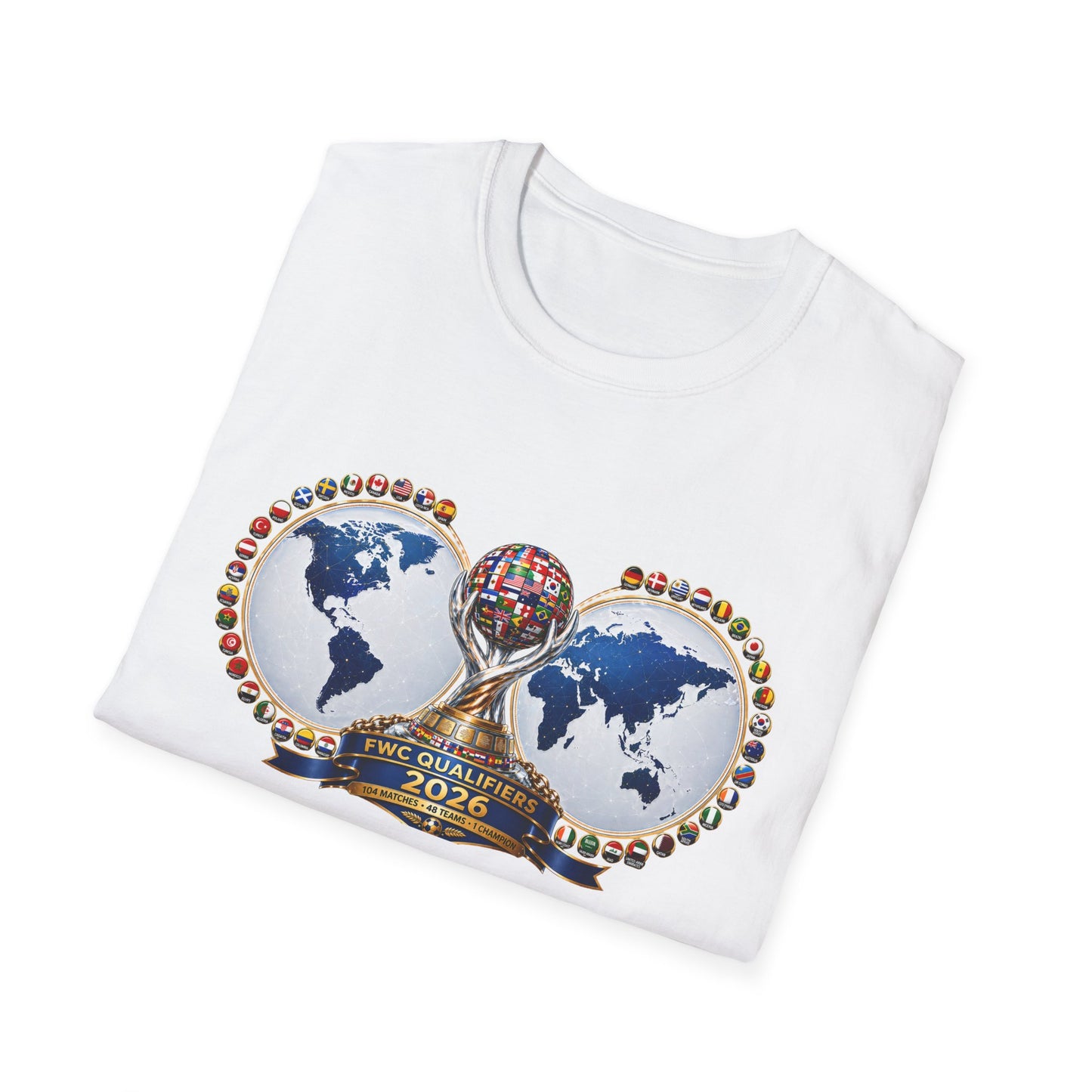 World Cup 2026 Soccer Trophy T-Shirt – Global Teams Emblem