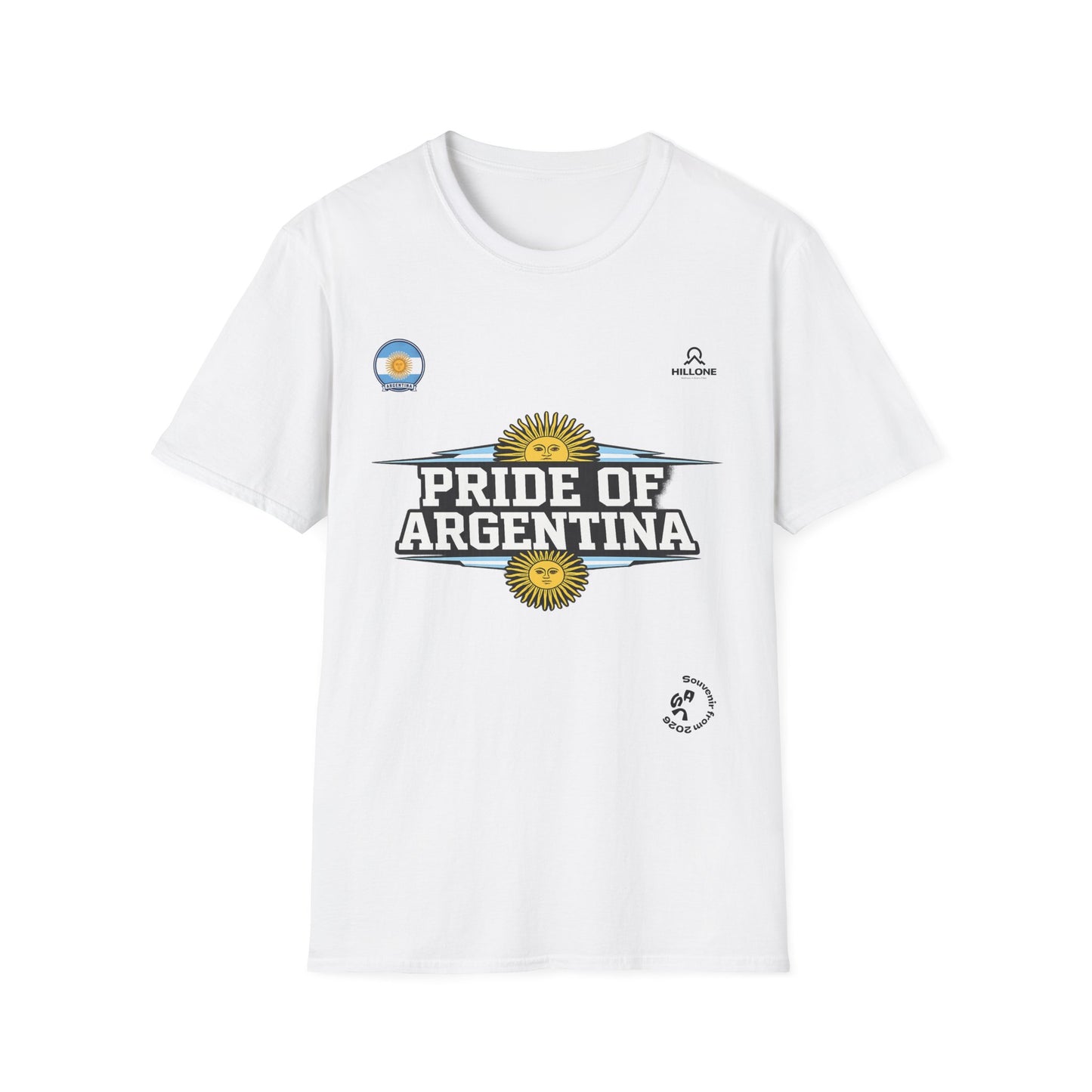 Pride of Argentina T-Shirt — Argentine Flag Sun Football Fan Tee