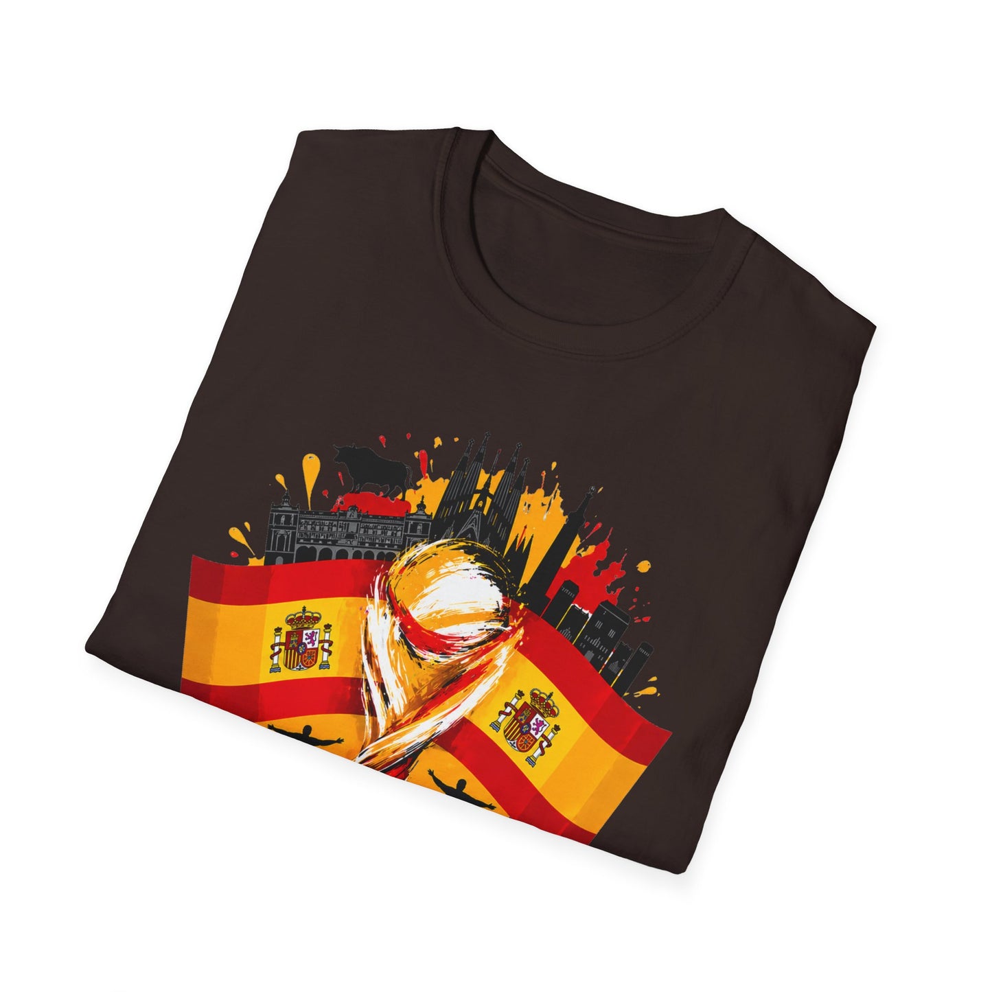 Spain 2026 World Cup T-Shirt – Spanish Flag & Trophy Soccer Fan Tee