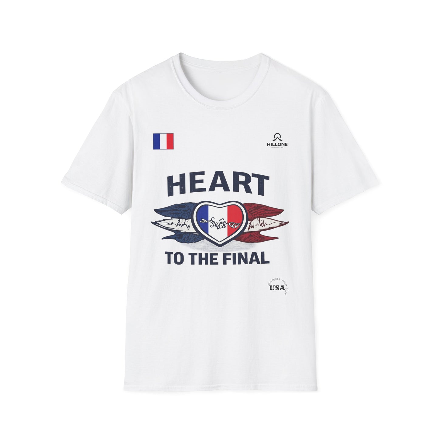 Heart to the Final T-Shirt — French Flag Soccer Fan Tee
