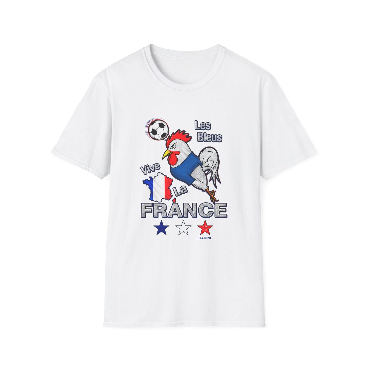 France Soccer T-Shirt – "Vive France" Les Bleus Rooster Football Tee