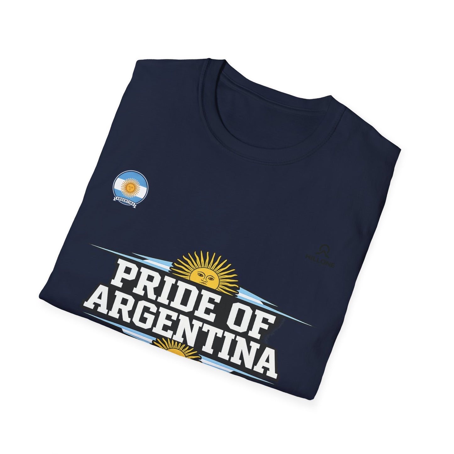 Pride of Argentina T-Shirt — Argentine Flag Sun Football Fan Tee