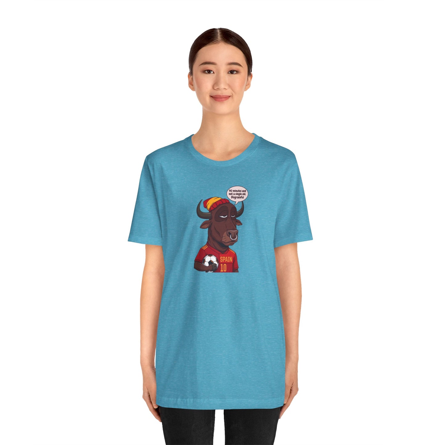 Bull Soccer Fan Tee – "I support my team with passion" Spain Jersey Design