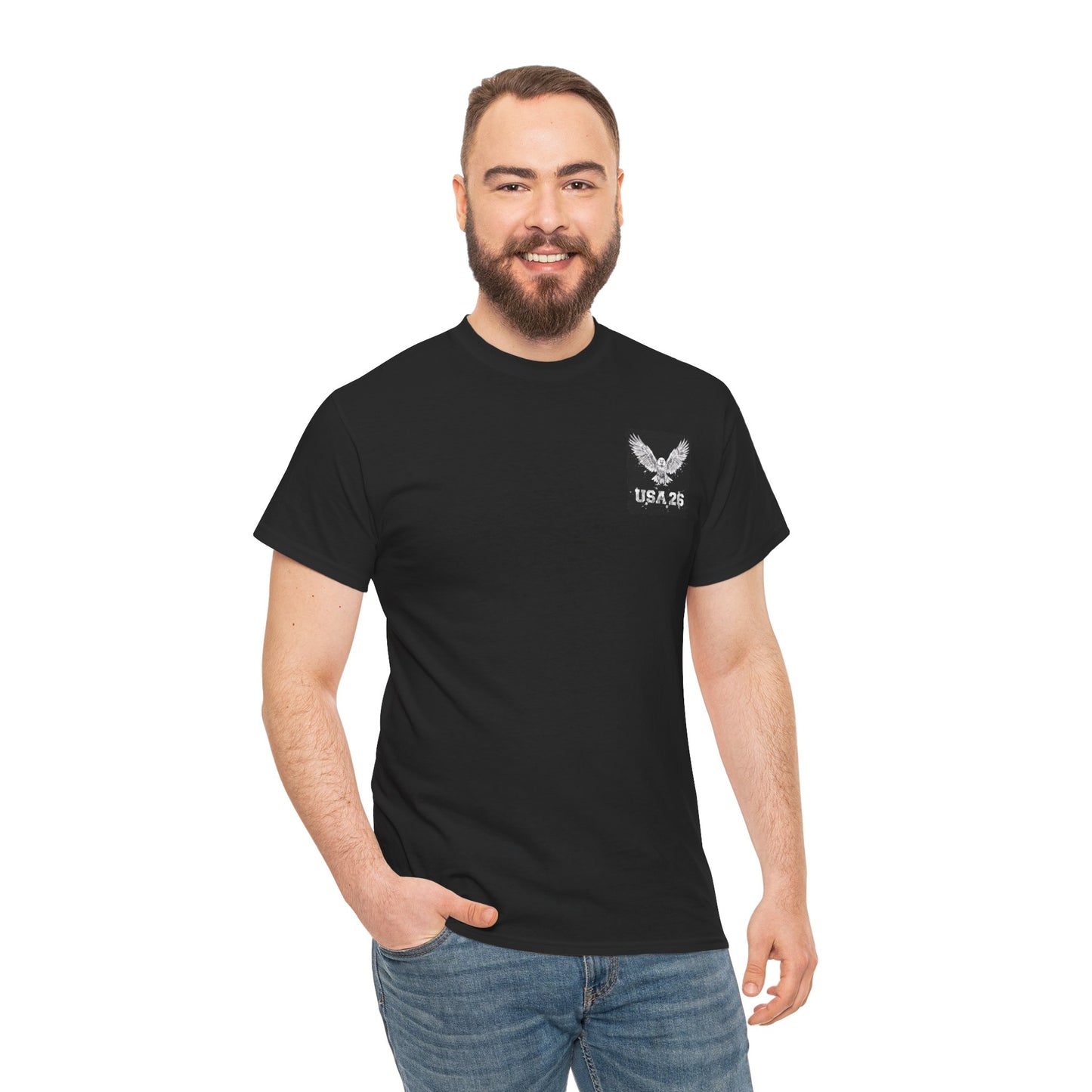 USA-25 Eagle Chest Logo T-Shirt
