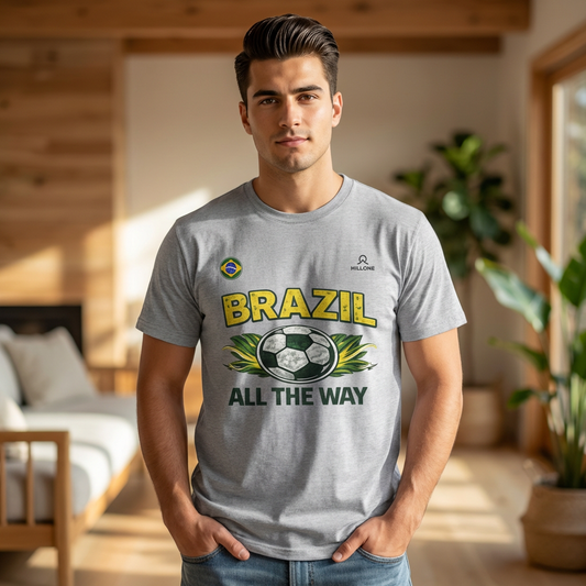 Brazil All The Way Soccer T-Shirt