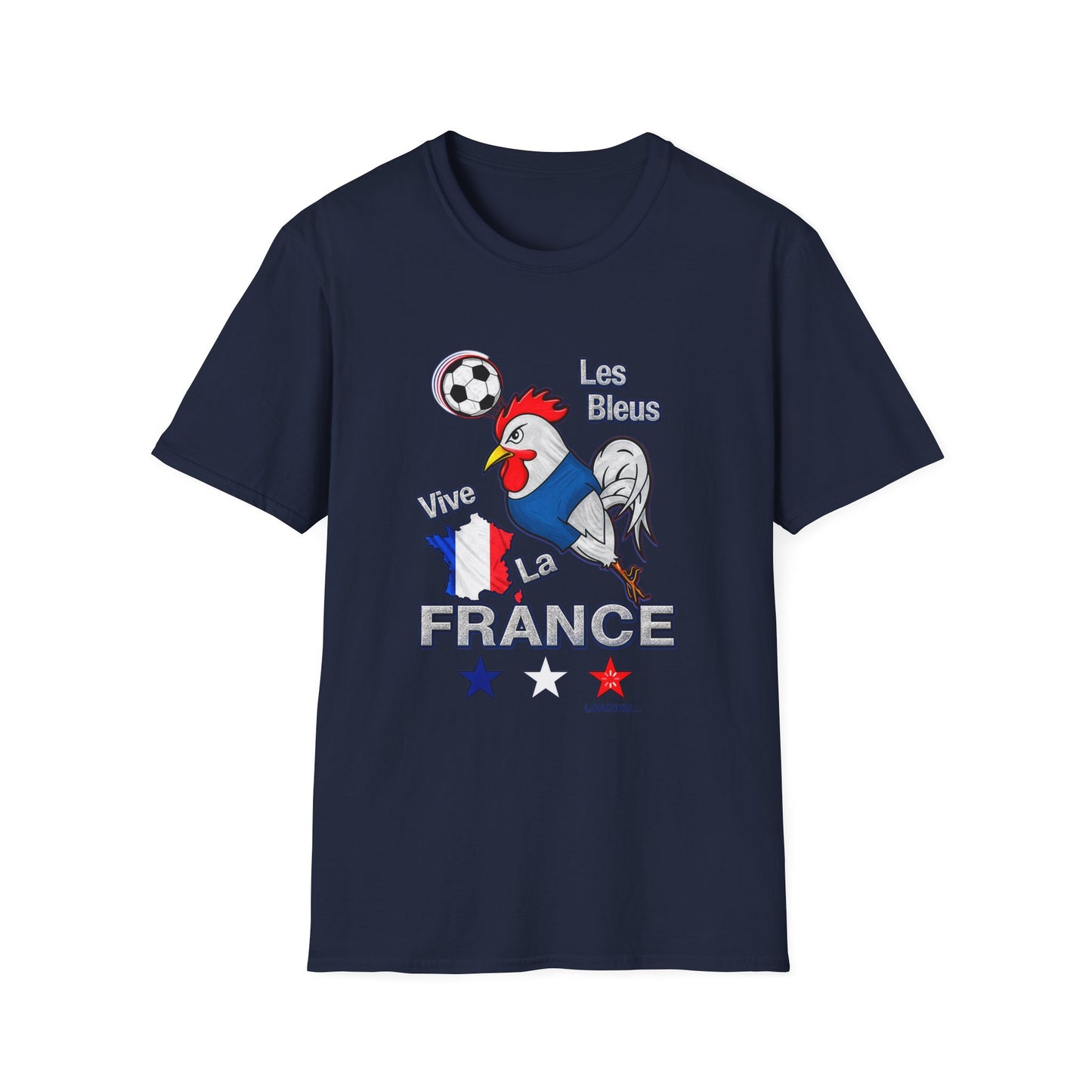 France Soccer T-Shirt – "Vive France" Les Bleus Rooster Football Tee