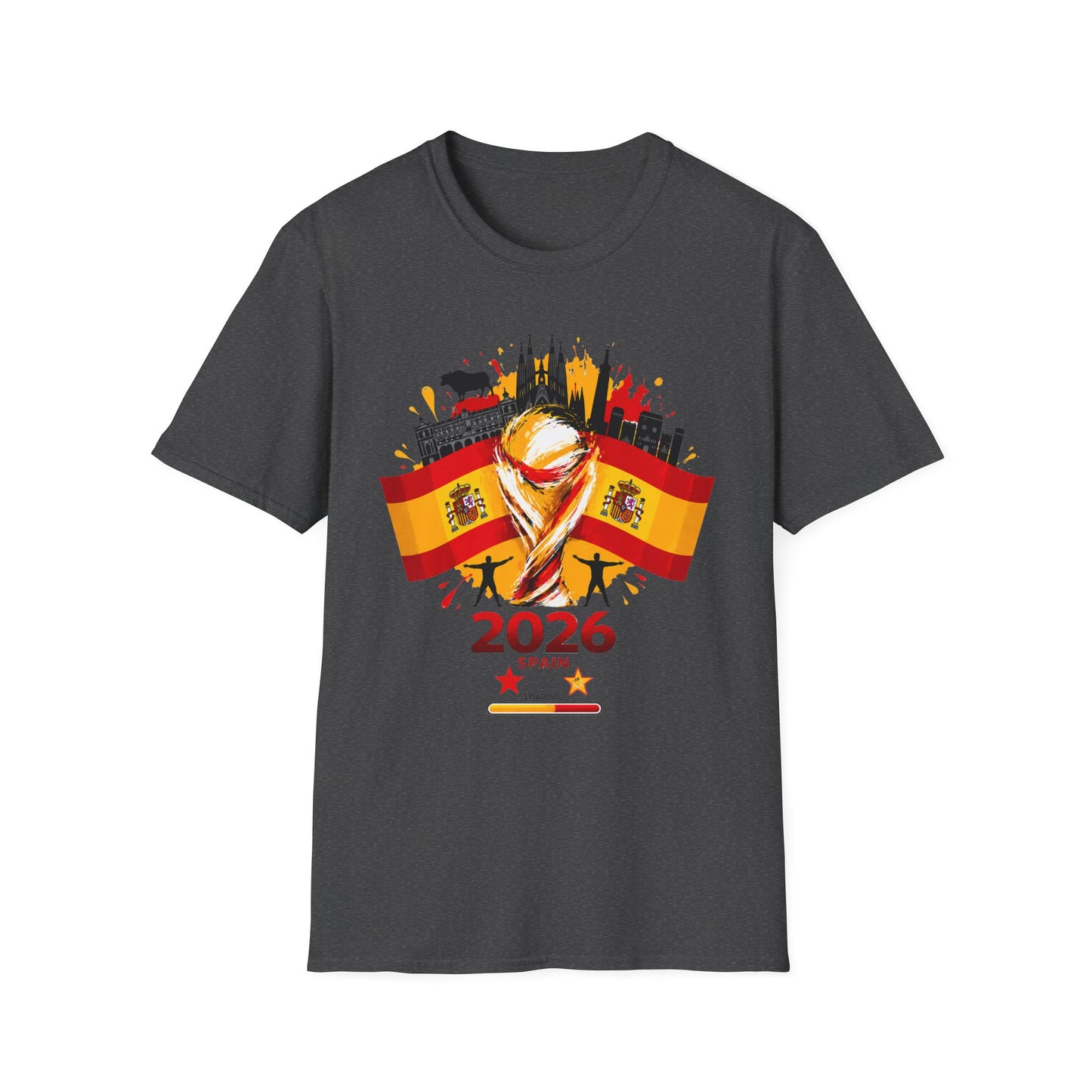 Spain 2026 World Cup T-Shirt – Spanish Flag & Trophy Soccer Fan Tee